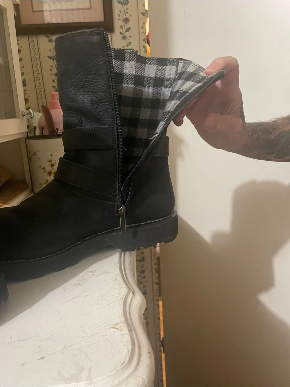 Harley-Davidson Black Leather Harness Boots